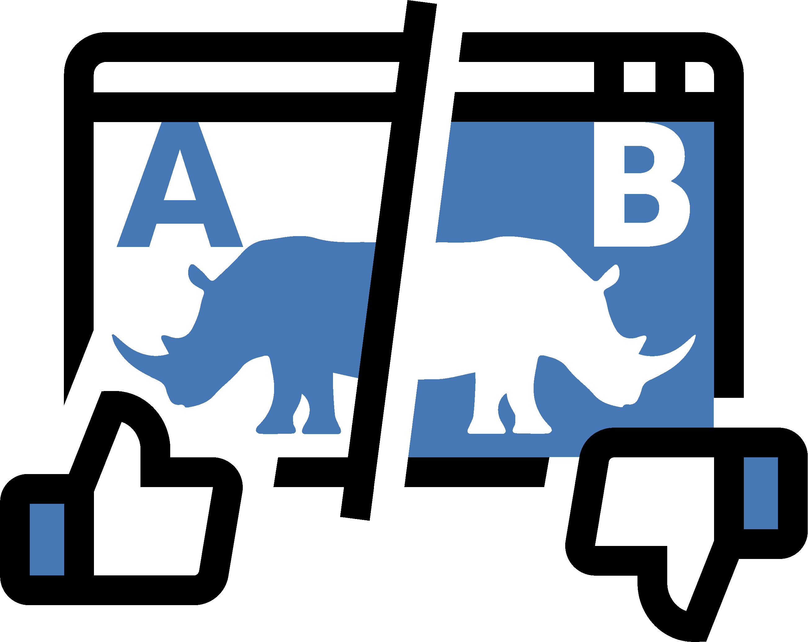 An illustration of A/B testing.